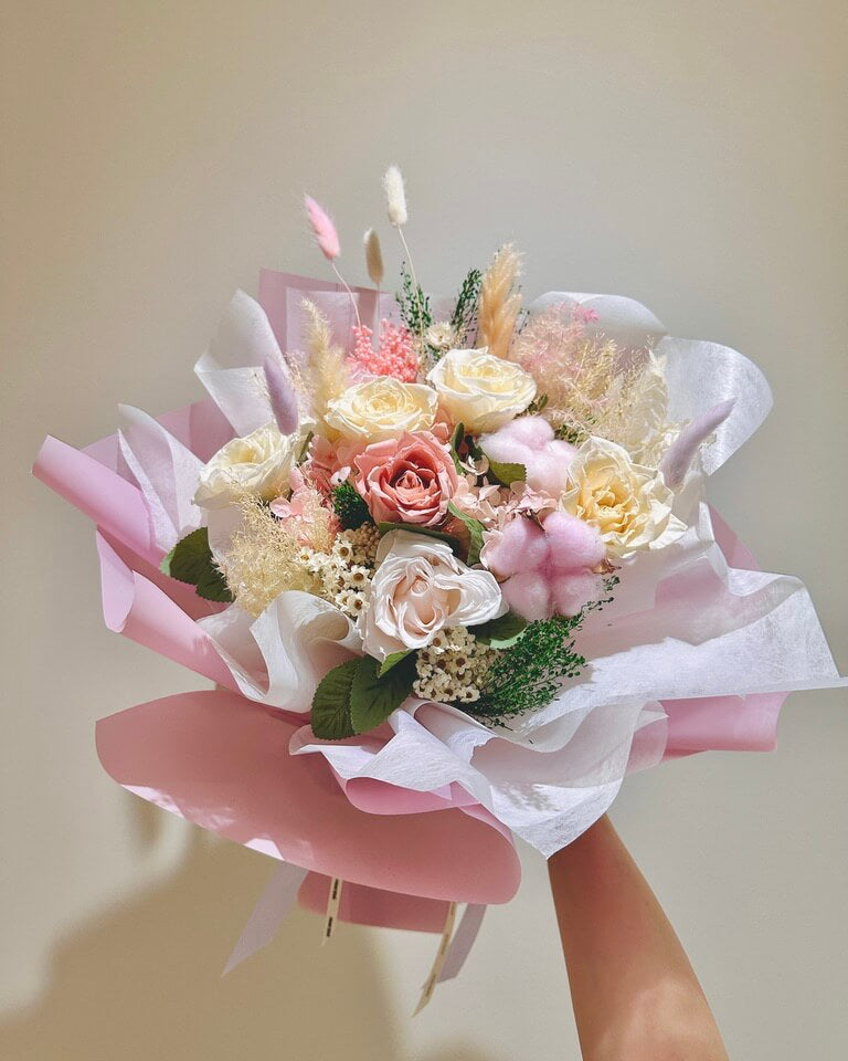 Romantic preserved rose arrangement perfect for all occasions