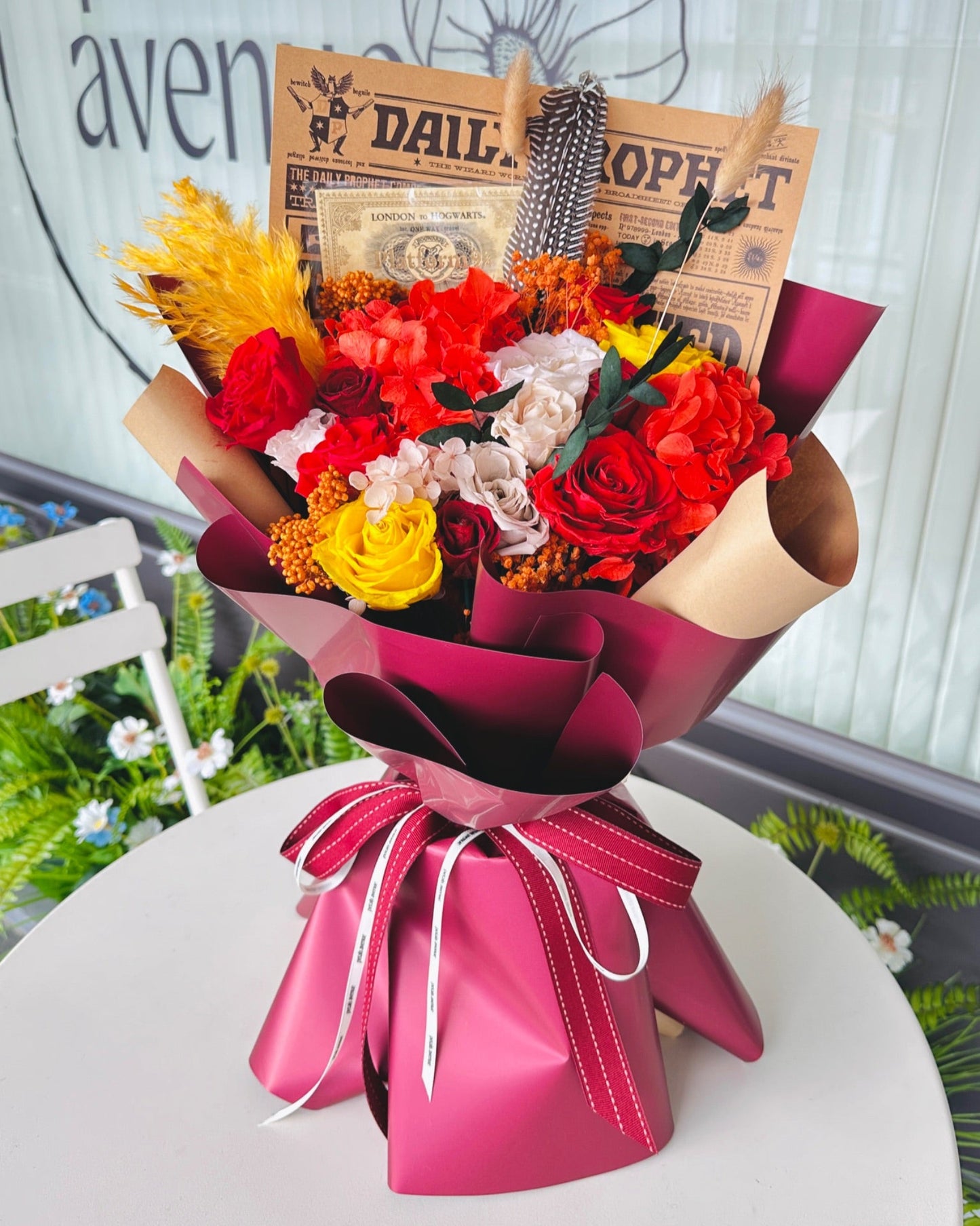 bold and courageous, house Gryffindor bouquet will stun hearts