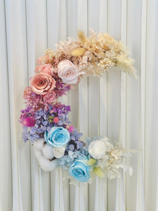 Lunar Halo Everlasting Flower Wreath