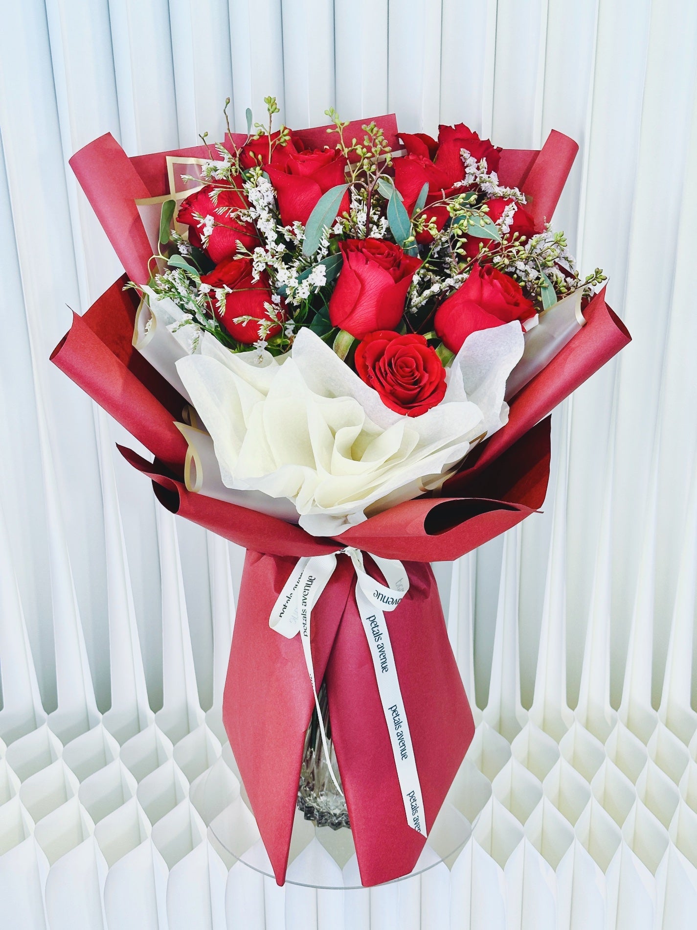 10 Stalks Red Rose Bouquet