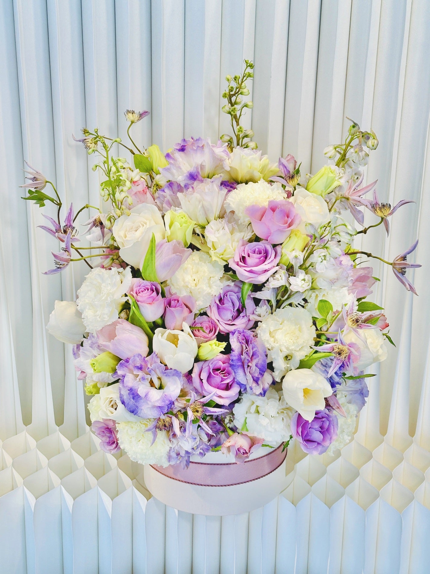 Lilac Enchantment Rose and Tulip Bloom Box