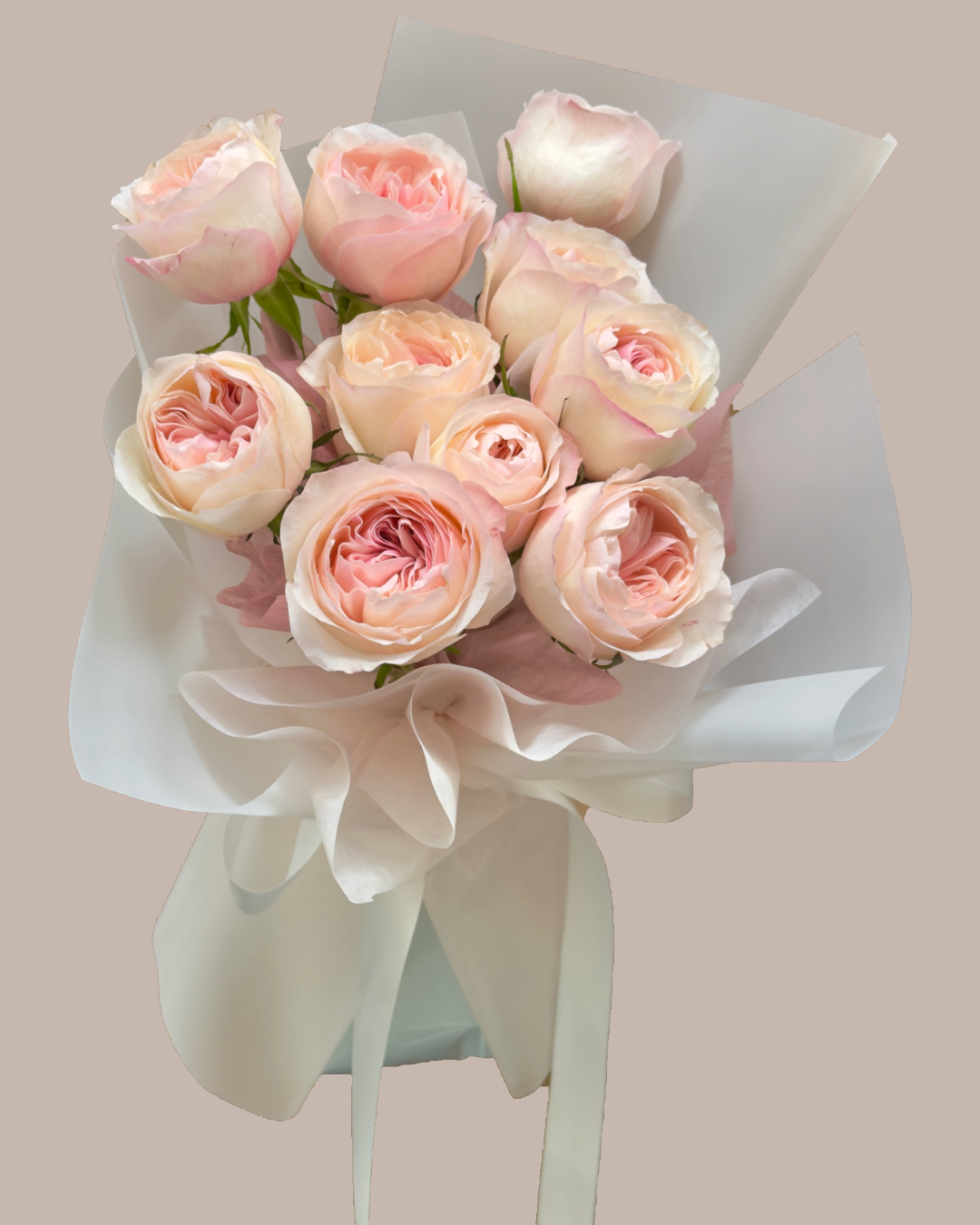 10 Stalks Pink Roses Bouquet